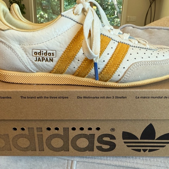Adidas Japan Low Top Sneaker in Off White/Spark/Orange Tint - Picture 3 of 6